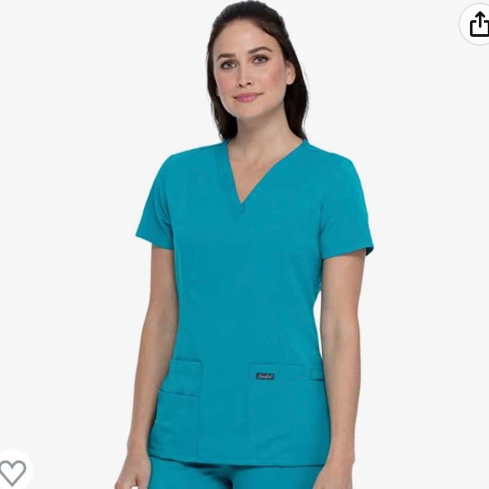 Sanibel Scrubs Stetch V-neck top & Cargo pants - Teal - EXCELLENT CONDITION